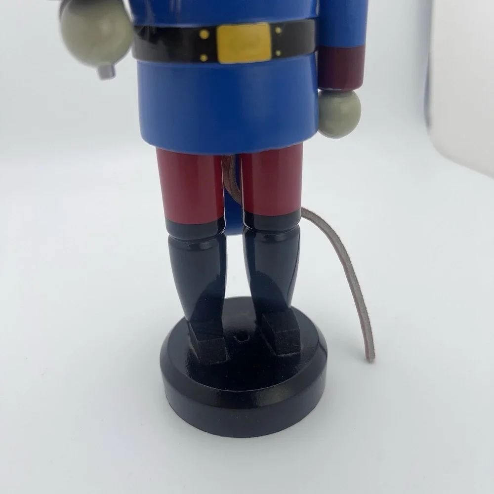 Erzgebirgische Volkskunst Nutcracker Mouse Soldier Large Pink Ears Tail 9.75